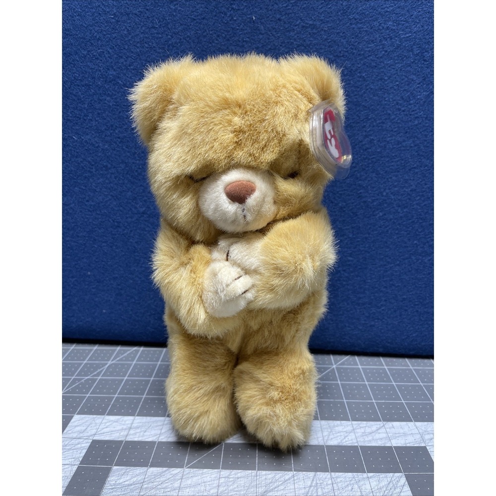 1995 Ty Beanie Babies HOPE Tan Praying Bear 10" Plush 5601 Original Tag